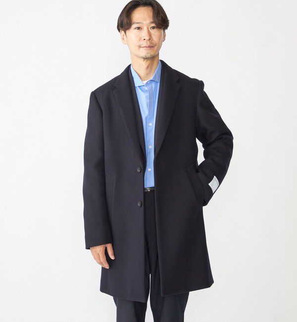 SHIPS「SHIPS: スーパー120'S メルトン チェスター コート 24FW」|その他|ネイビー