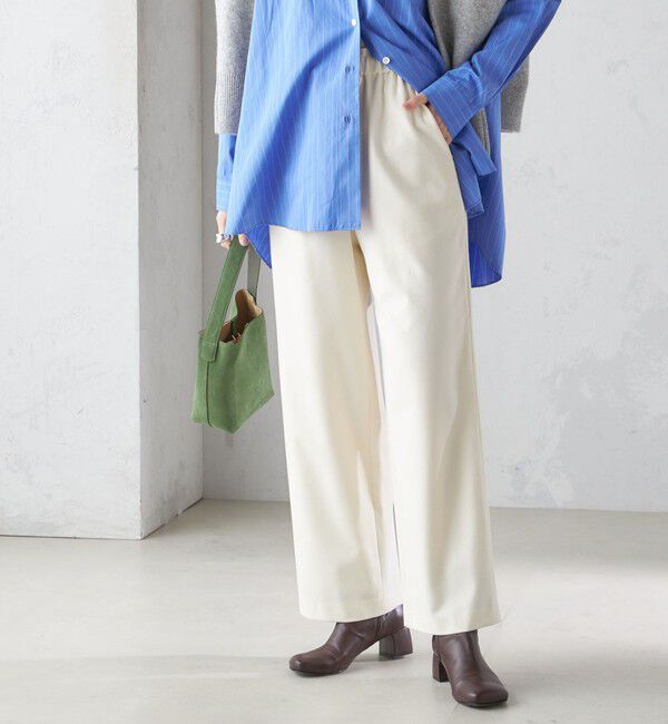 SHIPS for women「〈手洗い可能〉両面起毛 ドロスト パンツ」|その他|