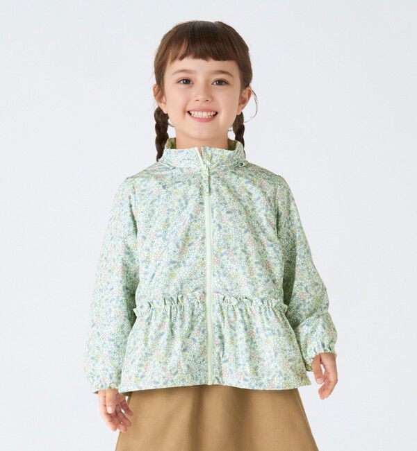 SHIPS Colors 「《一部追加予約》SHIPS Colors:80～130cm /フラワープリント ジップフード ブルゾン◆」|ブルゾン・スタジャン|