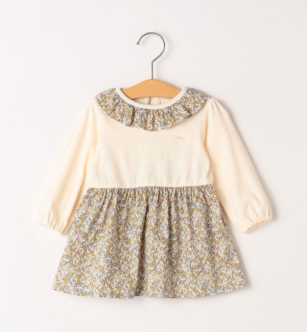 SHIPS KIDS「SHIPS KIDS:70～80cm / フラワー レギンス セットロン パース」|ロンパース|