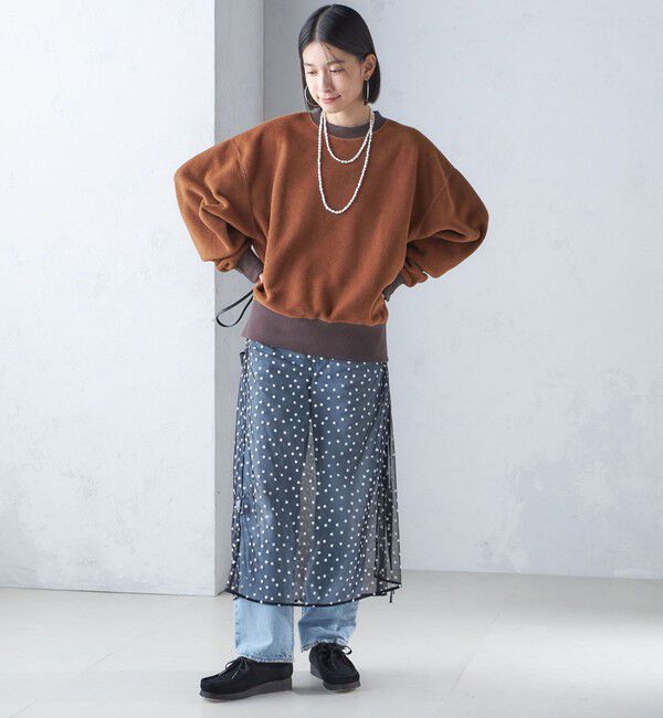 SHIPS for women「〈手洗い可能〉チュール フラワー 巻き スカート」|スカート|