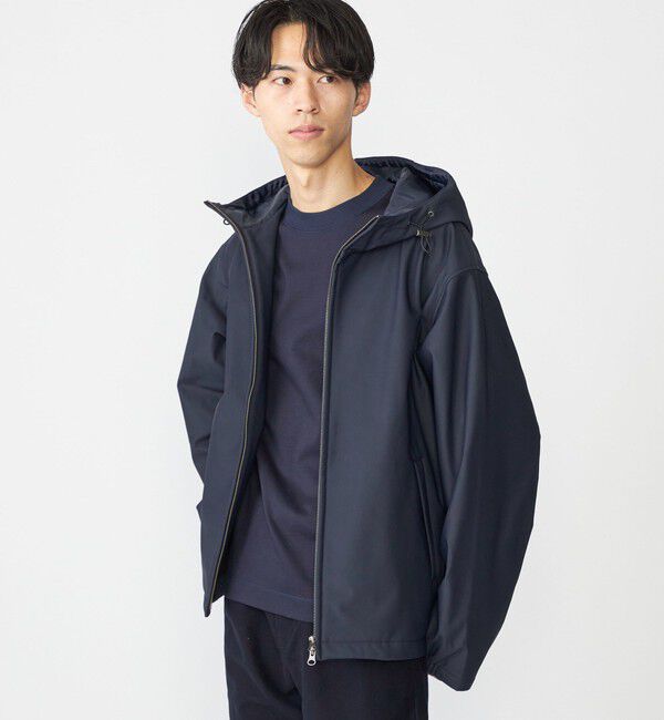 SHIPS「SHIPS:〈洗濯機可能〉ポンチ 裏フリース ストレッチ マウンテン パーカー」|ブルゾン・スタジャン|ネイビー