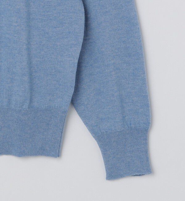 SHIPS「ALANPAINE 12ゲージ ウール/コットン クォータージップ モックネック ニット」|ニット・セーター|