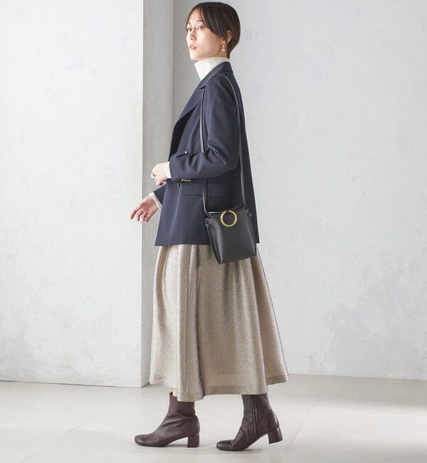 SHIPS for women「〈手洗い可能〉ラメ ブッチャー タック フレア スカート」|フレア|