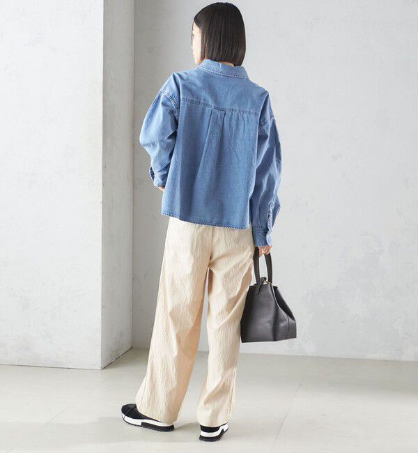 SHIPS for women「〈手洗い可能〉ナイロン混 ドロスト パンツ」|その他|