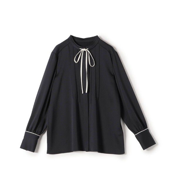 SHIPS for women「〈手洗い可能〉ハンマー サテン ピンタック ブラウス」|シャツ・ブラウス|