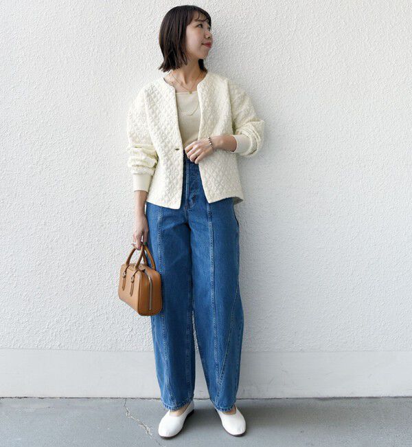 SHIPS for women「【WEB限定】〈手洗い可能〉キルティング ジャカード カーディガン」|カーディガン|