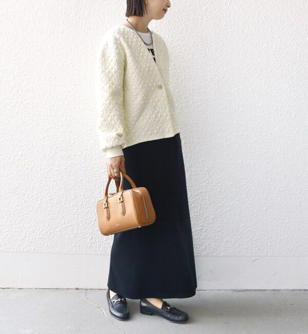 SHIPS for women「【WEB限定】〈手洗い可能〉キルティング ジャカード カーディガン」|カーディガン|