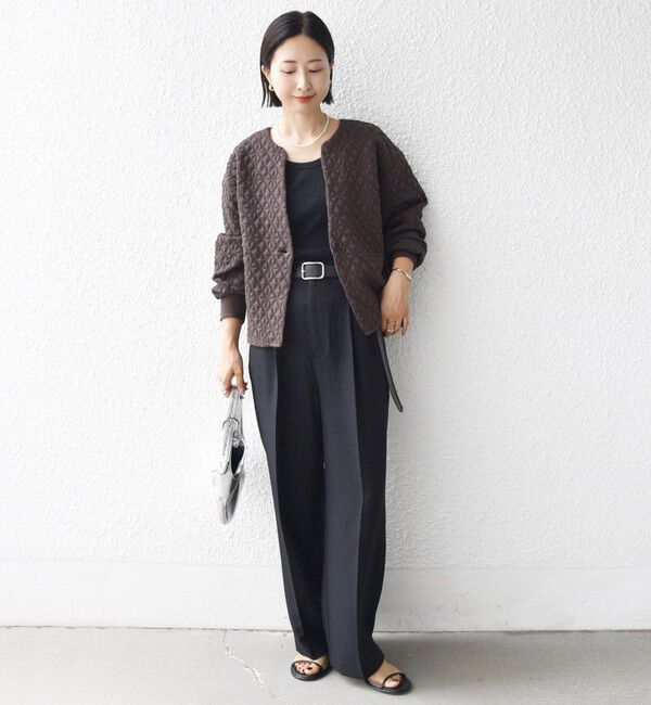 SHIPS for women「【WEB限定】〈手洗い可能〉キルティング ジャカード カーディガン」|カーディガン|