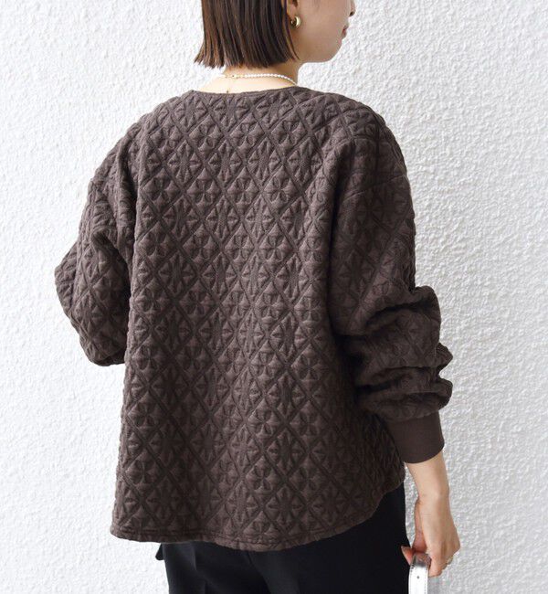 SHIPS for women「【WEB限定】〈手洗い可能〉キルティング ジャカード カーディガン」|カーディガン|
