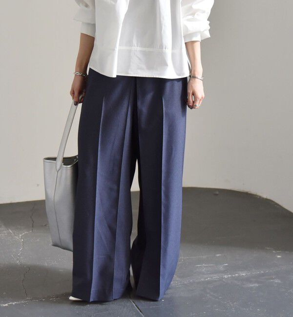 quaranciel「quaranciel:〈洗濯機可能〉デニムライク マリン ワイド パンツ」|その他|