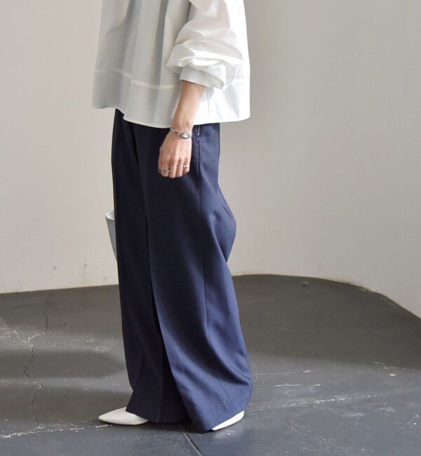 quaranciel「quaranciel:〈洗濯機可能〉デニムライク マリン ワイド パンツ」|その他|