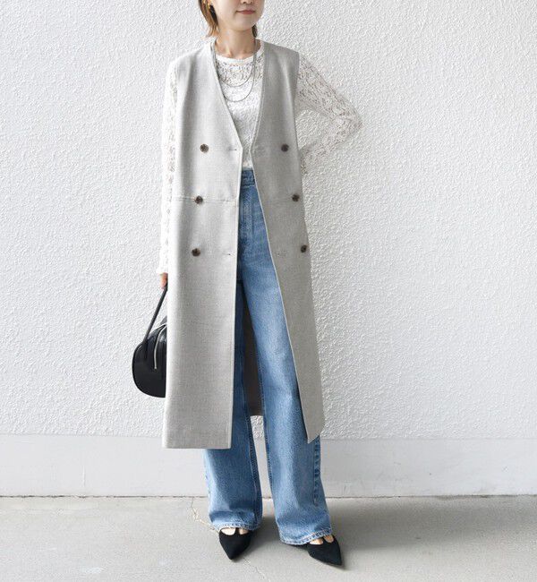 SHIPS for women「〈手洗い可能〉ラッセル レース クルーネック カットソー」|Tシャツ・カットソー|