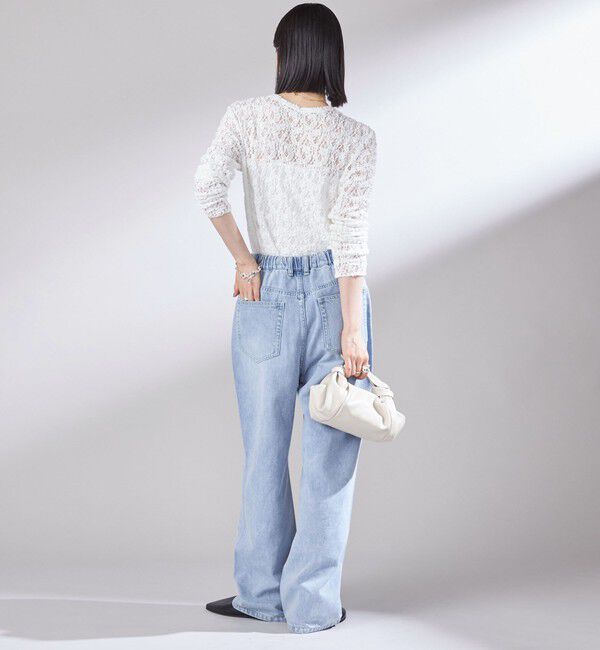 SHIPS for women「〈手洗い可能〉ラッセル レース クルーネック カットソー」|Tシャツ・カットソー|