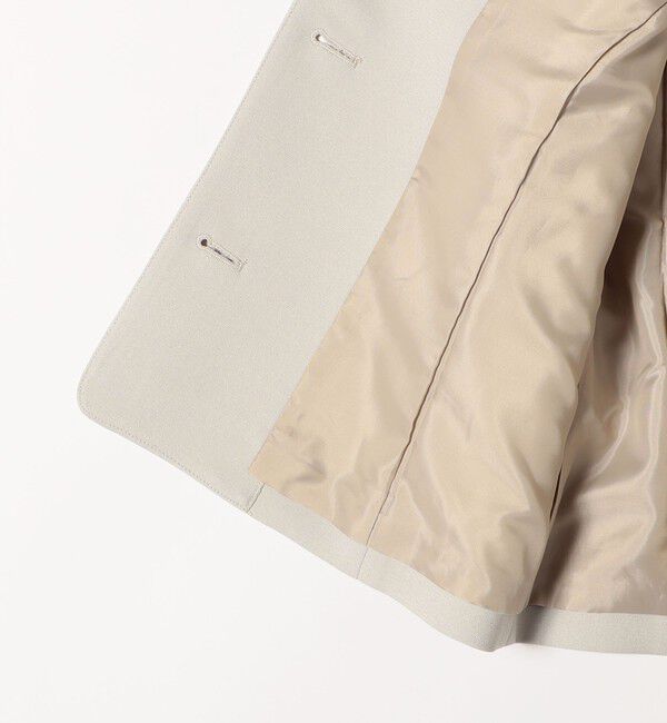 quaranciel「quaranciel:〈洗濯機可能〉ダブルクロス フレア ノーカラー ジャケット（セットアップ対応）」|ノーカラージャケット|