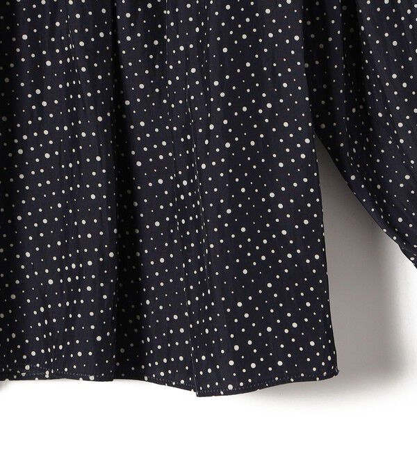 SHIPS for women「〈手洗い可能〉割繊 クルーネック ギャザー ブラウス」|シャツ・ブラウス|