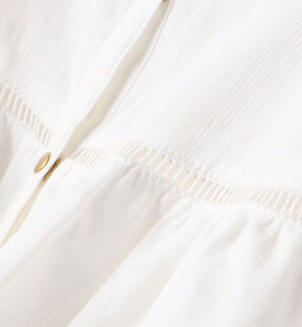 SHIPS KIDS「SHIPS KIDS:100～130cm / スナップ ボタン フリル ブラウス」|シャツ・ブラウス|