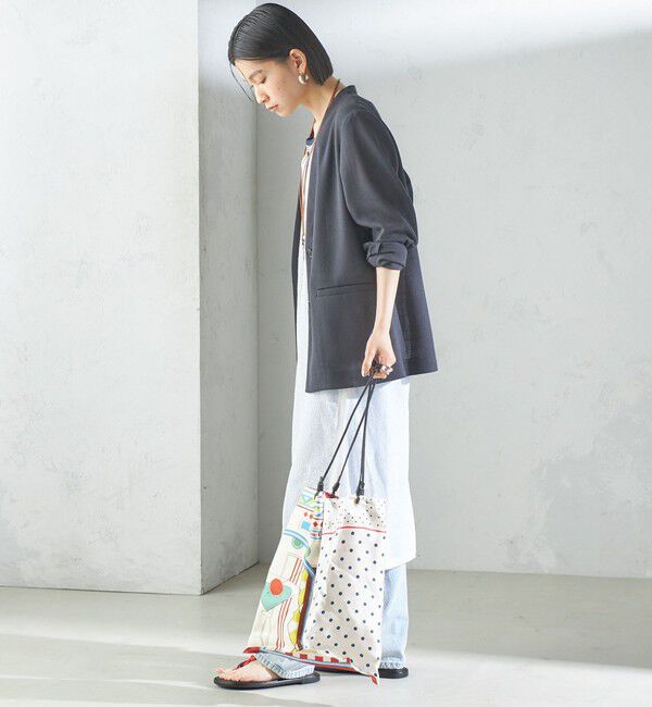 SHIPS for women「〈手洗い可能〉Asami 麻調合繊 カラーレス ジャケット」|ノーカラージャケット|