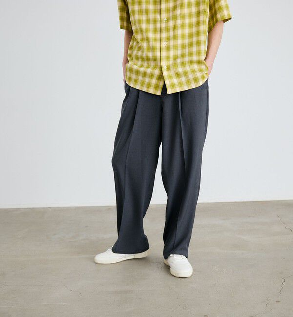 SHIPS「City Ambient Products: トロピカル 2タック ワイド スラックス」|スラックス|