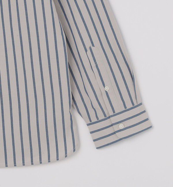 SHIPS any「SHIPS any:〈洗濯機可能〉コットン/リネン ストライプ バンドカラー シャツ◇」|シャツ・ブラウス|