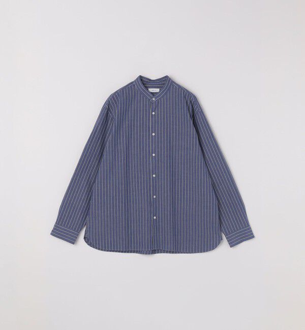 SHIPS any「SHIPS any:〈洗濯機可能〉コットン/リネン ストライプ バンドカラー シャツ◇」|シャツ・ブラウス|