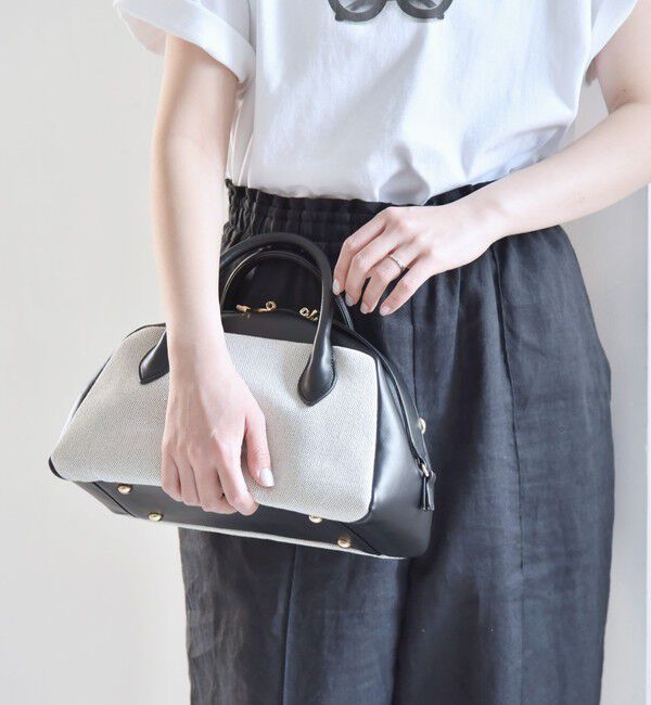 quaranciel「quaranciel: ダブルジップ デザイン ボストン ショルダー バッグ」|ショルダー・メッセンジャー|
