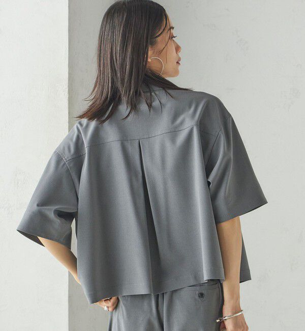 SHIPS for women「〈手洗い可能〉オープン カラー シャツ ジャケット」|シャツ・ブラウス|