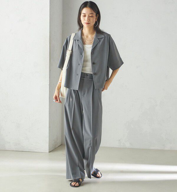 SHIPS for women「〈手洗い可能〉オープン カラー シャツ ジャケット」|シャツ・ブラウス|