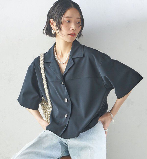 SHIPS for women「〈手洗い可能〉オープン カラー シャツ ジャケット」|シャツ・ブラウス|