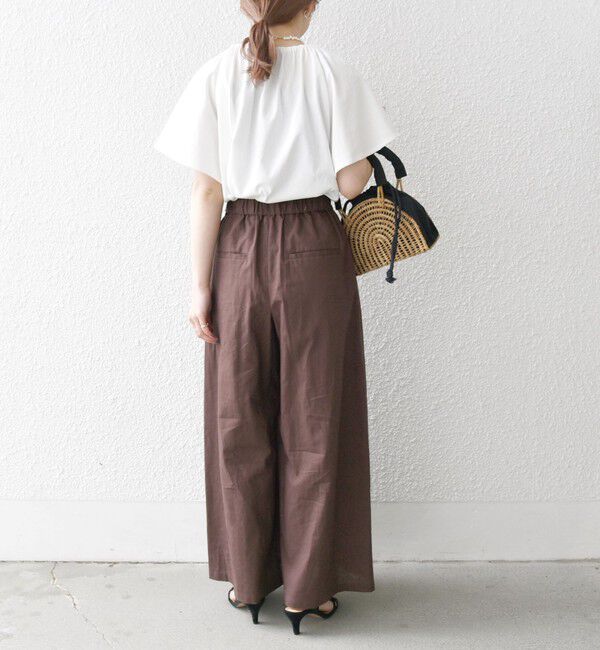 SHIPS any「SHIPS any:〈UVカット/接触冷感/吸水速乾/洗濯機可能〉USAコットン フレア TEE」|Tシャツ・カットソー|