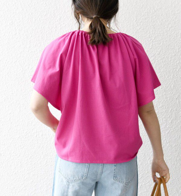 SHIPS any「SHIPS any:〈UVカット/接触冷感/吸水速乾/洗濯機可能〉USAコットン フレア TEE」|Tシャツ・カットソー|