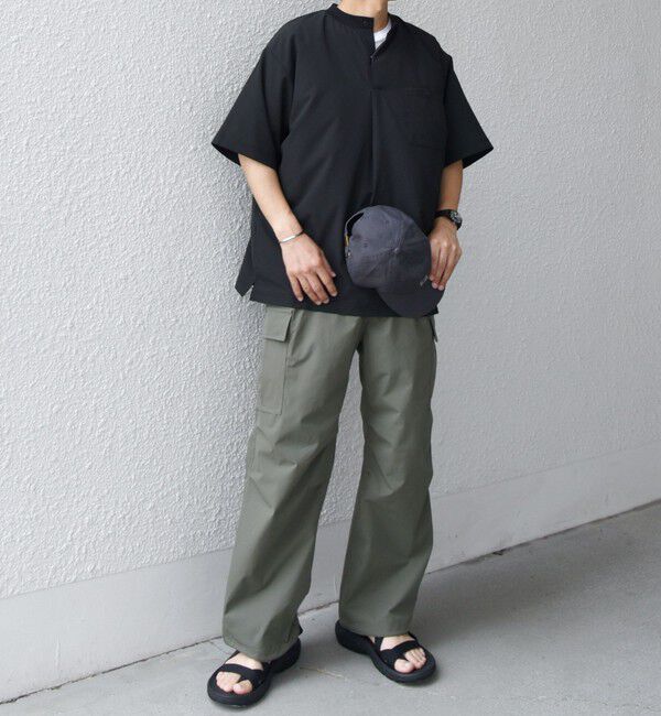 SHIPS any「SHIPS any:〈洗濯機可能〉メッシュ ヘンリーネック ポケット Tシャツ◇」|Tシャツ・カットソー|