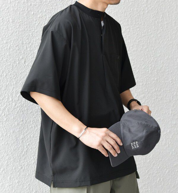 SHIPS any「SHIPS any:〈洗濯機可能〉メッシュ ヘンリーネック ポケット Tシャツ◇」|Tシャツ・カットソー|