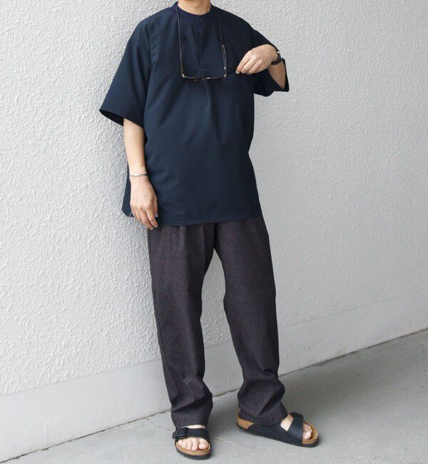 SHIPS any「SHIPS any:〈洗濯機可能〉メッシュ ヘンリーネック ポケット Tシャツ◇」|Tシャツ・カットソー|