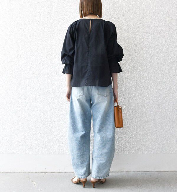 SHIPS any「SHIPS any:〈手洗い可能〉ロープ デザイン ギャザースリーブ フレア ブラウス」|シャツ・ブラウス|