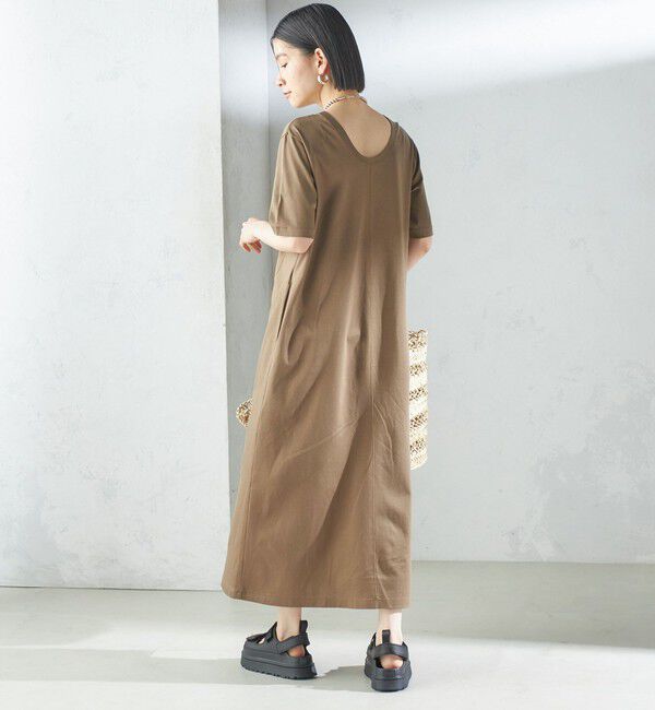 SHIPS for women「〈手洗い可能〉スーピマ ポンチ 2WAY ベーシック ジャージ ワンピース」|ワンピース|