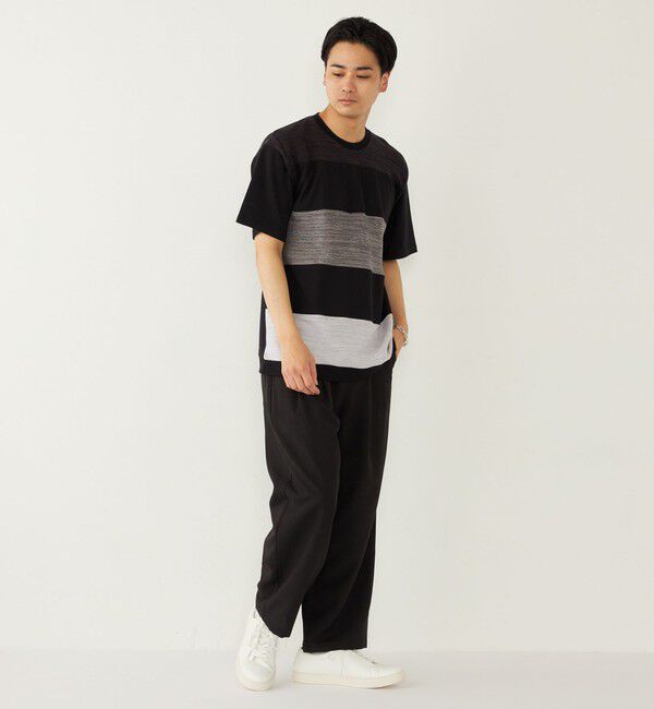 SHIPS Colors 「SHIPS Colors:〈洗濯機可能〉ニット 切替 ボーダー Tシャツ」|Tシャツ・カットソー|