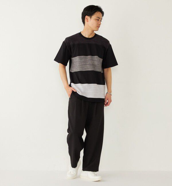 SHIPS Colors 「SHIPS Colors:〈洗濯機可能〉ニット 切替 ボーダー Tシャツ」|Tシャツ・カットソー|