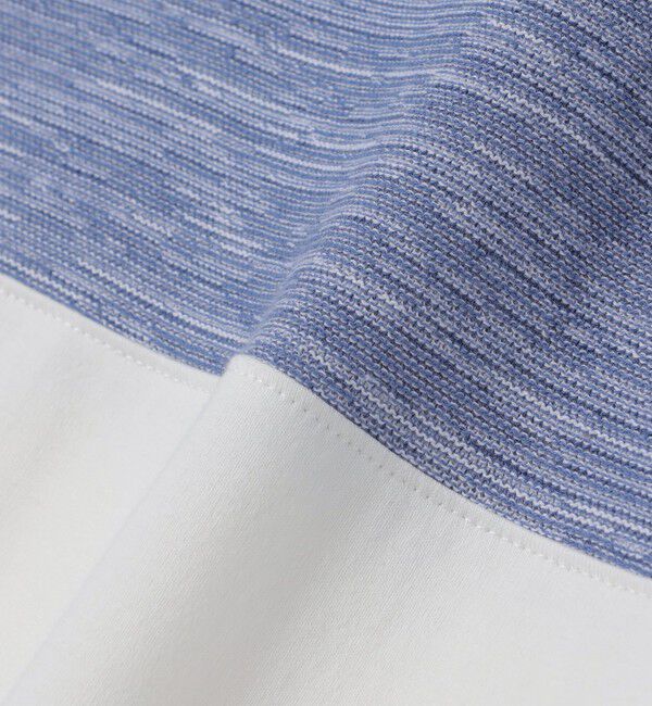 SHIPS Colors 「SHIPS Colors:〈洗濯機可能〉ニット 切替 ボーダー Tシャツ」|Tシャツ・カットソー|