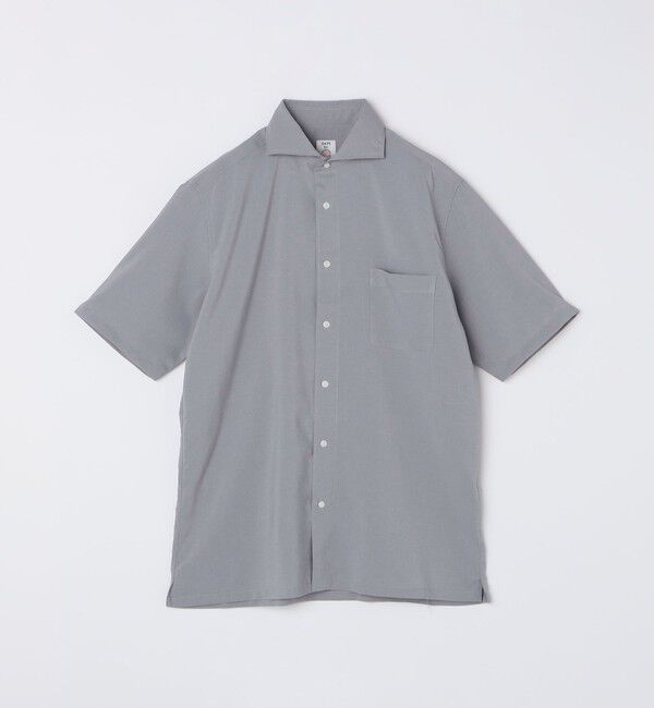 SHIPS Colors 「SHIPS Colors:ノーアイロン ウールライク ワイドカラー ショートスリーブ シャツ」|シャツ・ブラウス|