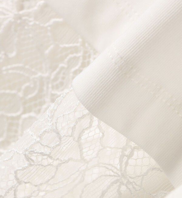 SHIPS for women「【WEB限定】〈手洗い可能〉裾 レース コンビ プルオーバー」|Tシャツ・カットソー|