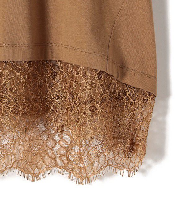 SHIPS for women「【WEB限定】〈手洗い可能〉裾 レース コンビ プルオーバー」|Tシャツ・カットソー|