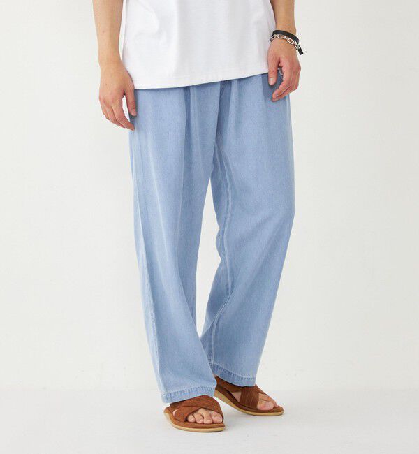 SHIPS Colors 「SHIPS Colors:ソフトタッチ デニム イージー パンツ」|デニム|ブルー