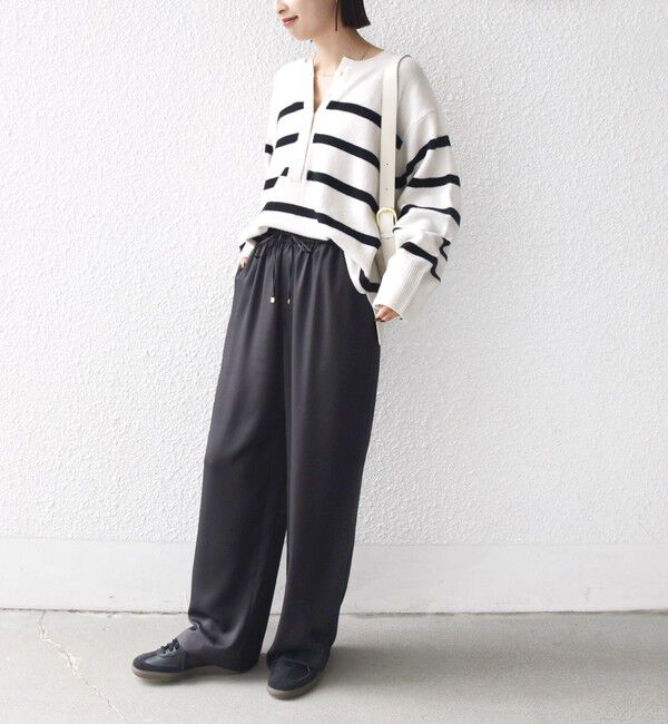 SHIPS for women「〈手洗い可能〉サテン ドロスト パンツ」|その他|