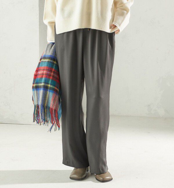 SHIPS for women「〈手洗い可能〉サテン ドロスト パンツ」|その他|