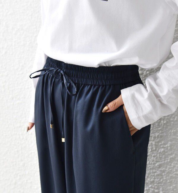 SHIPS for women「〈手洗い可能〉サテン ドロスト パンツ」|その他|