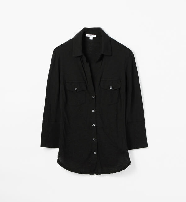 JAMES PERSE「サイドパネルシャツ WUA3042」|シャツ・ブラウス|ブラック