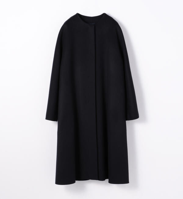TOMORROWLAND collection「プレミアムカシミヤリバー ノーカラーAラインコート」|ノーカラーコート|