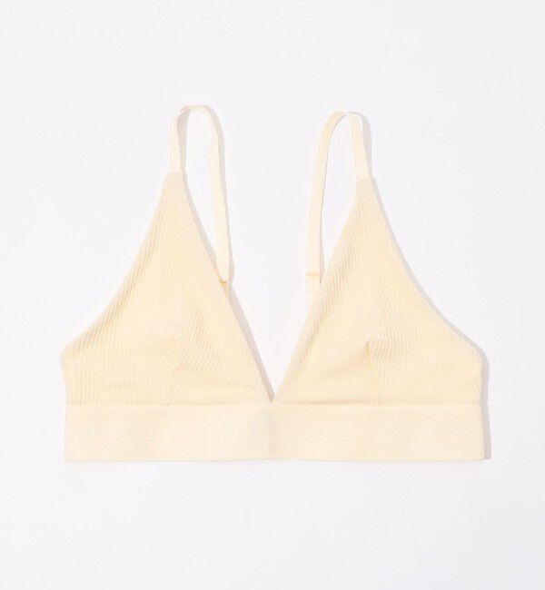 TOMORROWLAND BUYING WEAR「BASE RANGE コットンリブ トライアングルブラトップ」|インナー|41 ライトベージュ