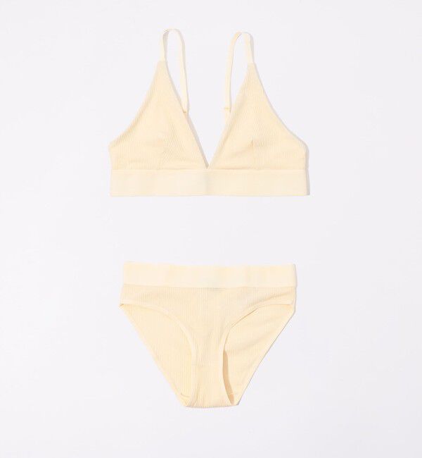 TOMORROWLAND BUYING WEAR「BASE RANGE コットンリブ トライアングルブラトップ」|インナー|